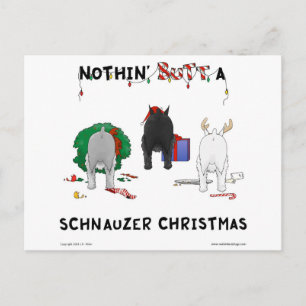 Ingen, men en Schnauzer-jul Helg Vykort