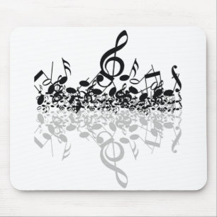 Ingen, men Treble White Mouse Pad Musmatta