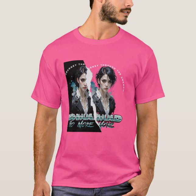 Ingen mer, dubbla exponering för ledsen flicka t shirt (Framsida)