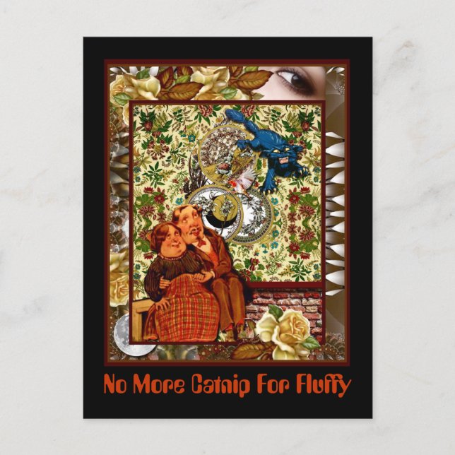 Ingen mer fångst för fluffy vykort (Framsida)