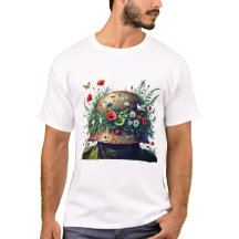 Ingen mer krig: Fredshjälm Blommig design