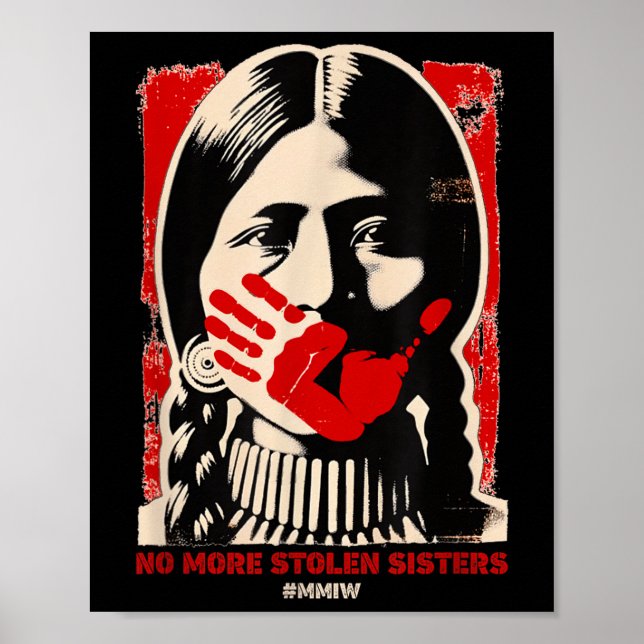 Ingen mer kunskap om Stolen Sister Red Hand Mmiw A Poster (Framsidan)