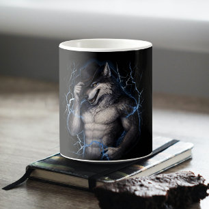 Ingen mer Mr Nice Guy Rolig Alpha Wolf Meme Brainr Kaffemugg