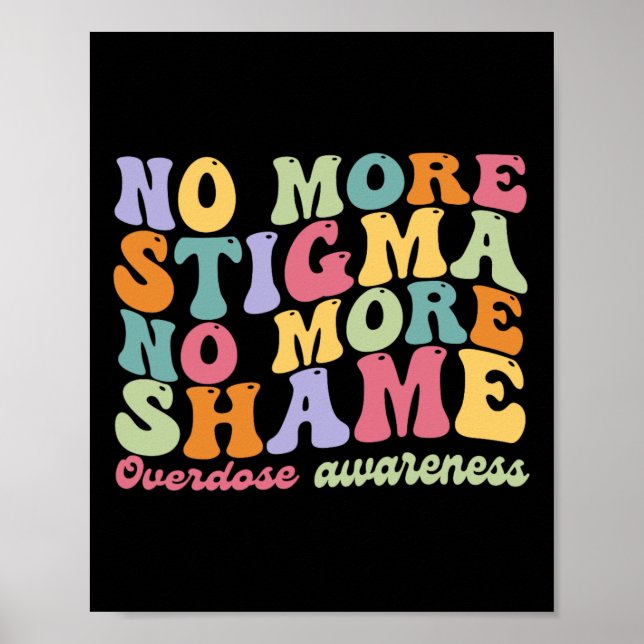 Ingen mer stigma Ingen mer skam Överdosmedvetande  Poster (Framsidan)