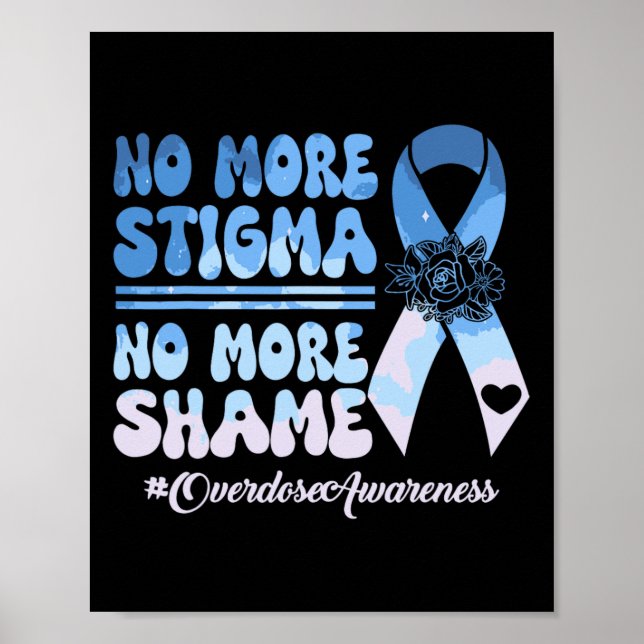 Ingen mer stigma Ingen mer skam Överdosmedvetande  Poster (Framsidan)