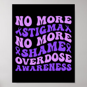 Ingen mer stigma Ingen mer skam Retro drogöverdos Poster