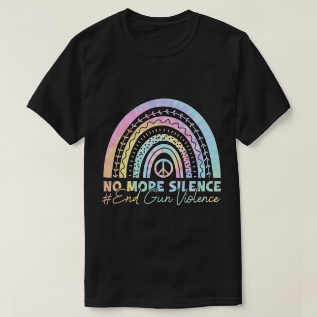 Ingen mer tystnad, slut på guns våldsmedvetandegör t shirt (Design framsida)
