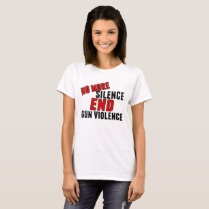 Ingen mer tystnad Slut på våld mot kvinnor T Shirt