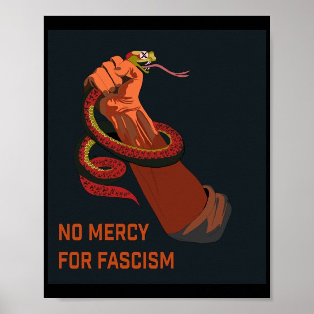 Ingen Mercy for Fascism 2025 Edition Poster (Framsidan)
