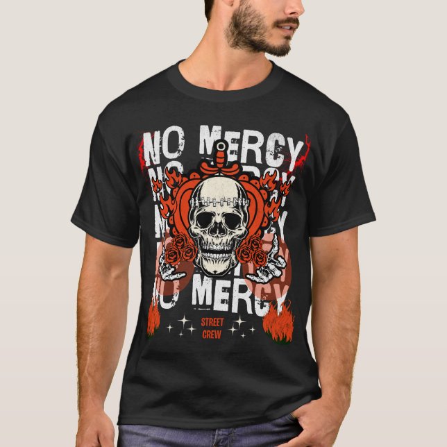 Ingen Mercy Graffiti Street Stil T Shirt (Framsida)