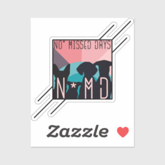 Ingen missad dagars kvadratdesign klistermärken