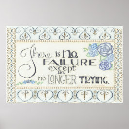 Ingen misslyckande Elbert Hubbard Wall Art Poster