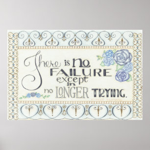 Ingen misslyckande Elbert Hubbard Wall Art Poster