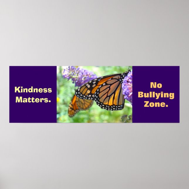 Ingen mobbning Zon poster Skolor Kindness art Kids (Framsidan)