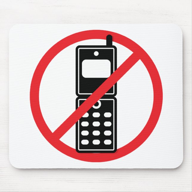 Ingen mobiltelefoner musmatta (Framsidan)