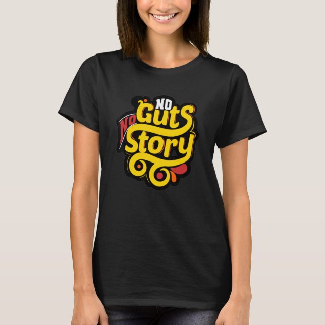 Ingen modig historia t shirt (Framsida)