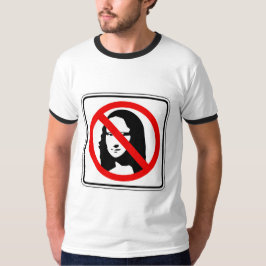 Ingen Mona Lisa Förbjuden Skylt Parodi T Shirt
