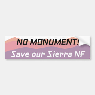 Ingen monument Spara vår Sierra NF Pastel Bildekal