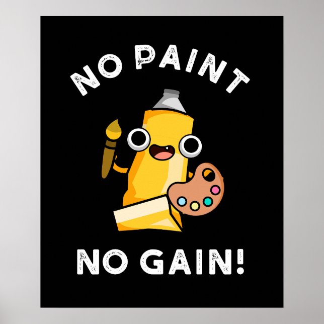 Ingen Mörk BG för färgtonsfärgen Gain Funny Paint  Poster (Framsidan)