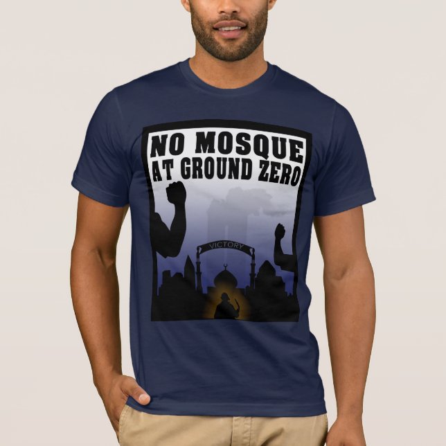 Ingen moské på den slipade nollT-tröja Tee Shirt (Framsida)