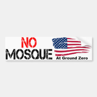 Ingen moské på slipad nolla bildekal