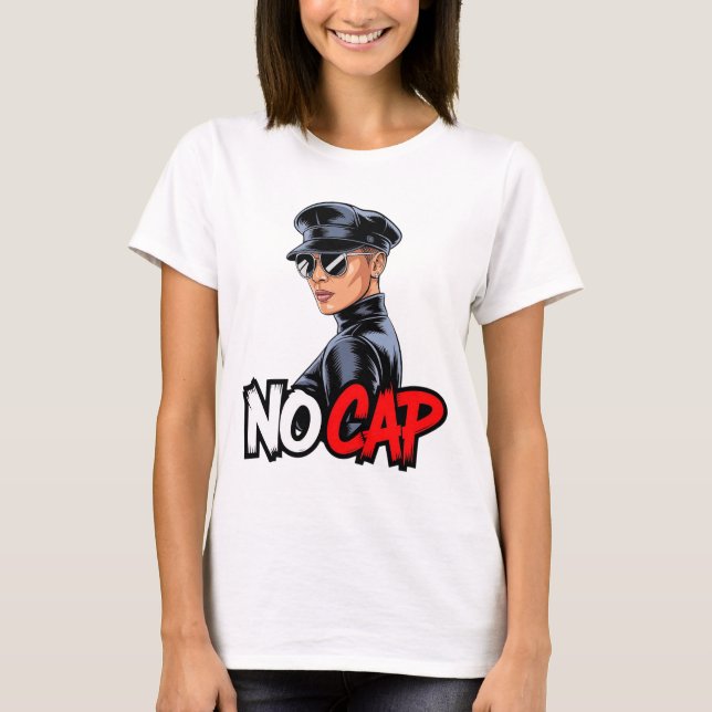 Ingen mössa modetröja t shirt (Framsida)