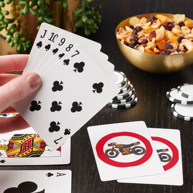 Ingen motorcykelvägs vägskylt casinokort (Skapare uppladdad)