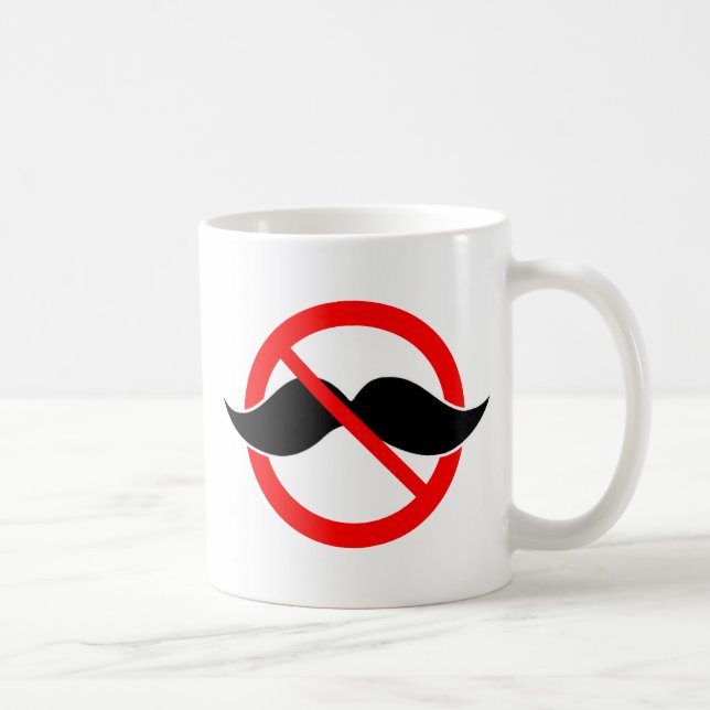 INGEN MOUSTACHE - ANTI-MUSTACHE - RAKA AV DEN SAK KAFFEMUGG (Höger)