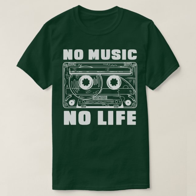 Ingen Music No Life Cassette T Shirt (Design framsida)