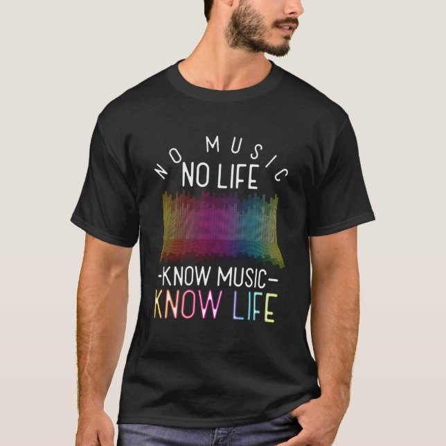 Ingen Music No Life Disk Jockey Musician Songwrite T Shirt (Framsida)
