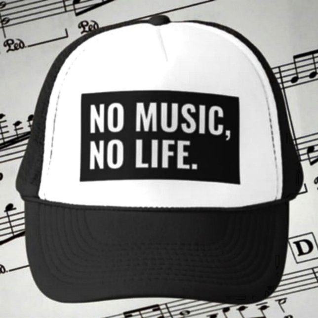 Ingen Musik Inget Liv Lastbilschaufförsmössa Keps (Skapare uppladdad)