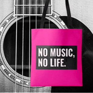 Ingen musik inget liv Totebag – Bär Rytmen Tygkasse