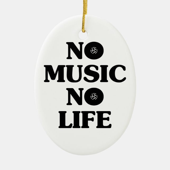 INGEN MUSIK-NO LIFE JULGRANSPRYDNAD KERAMIK (Framsidan)