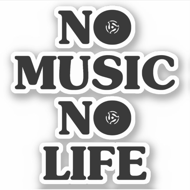 INGEN MUSIK-NO LIFE KLISTERMÄRKEN (Framsida)