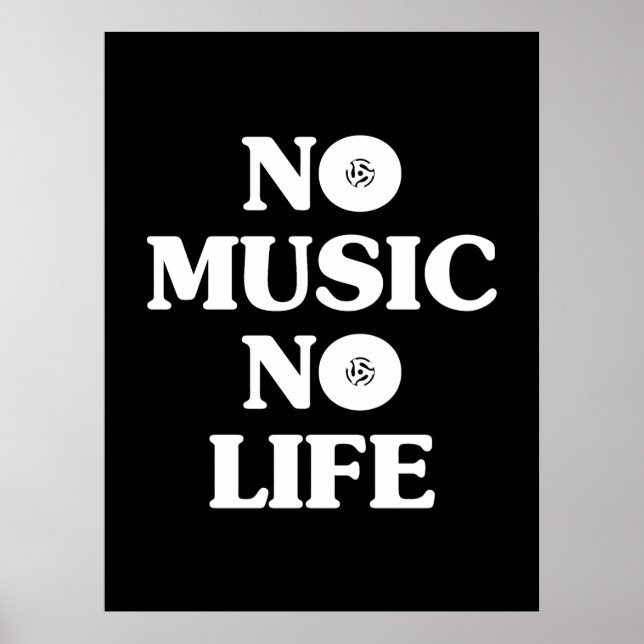 INGEN MUSIK-NO LIFE POSTER (Framsidan)