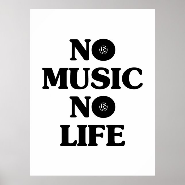 INGEN MUSIK-NO LIFE POSTER (Framsidan)