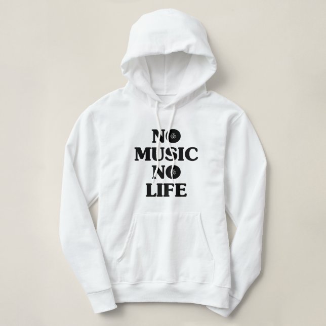 INGEN MUSIK-NO LIFE T SHIRT (Design framsida)