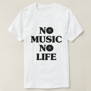 INGEN MUSIK-NO LIFE T SHIRT