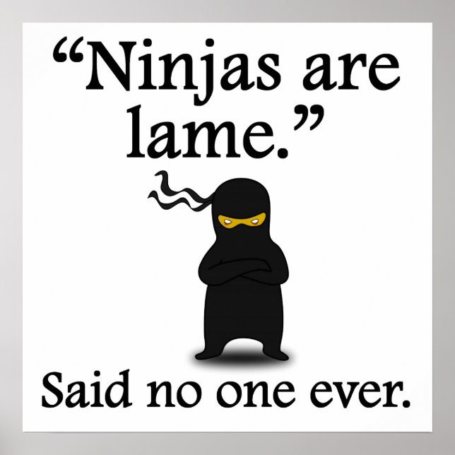 Ingen någonsin har sagt: Ninjas är döende Poster (Framsidan)