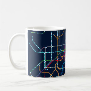 Ingen namn-transport karta kaffemugg