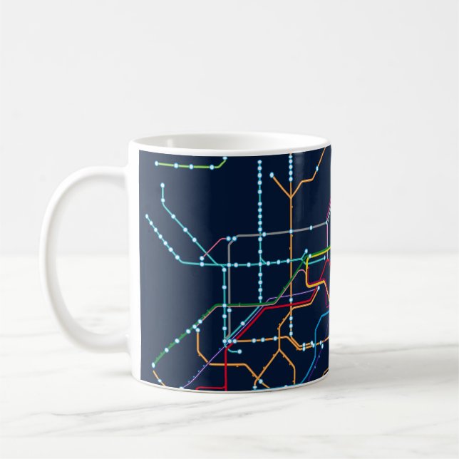 Ingen namn-transport karta kaffemugg (Vänster)