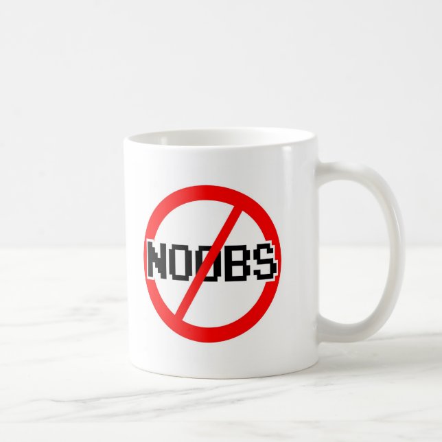 INGEN NOOBS - apa för geek/hacker/pc/code Kaffemugg (Höger)
