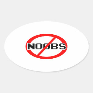 INGEN NOOBS - apa för geek/hacker/pc/code Ovalt Klistermärke