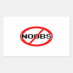 INGEN NOOBS - apa för geek/hacker/pc/code Rektangulärt Klistermärke