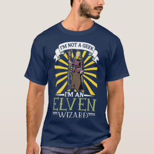 Ingen nörd D20 Rollspelande Karaktär Elvisk Trollk T Shirt