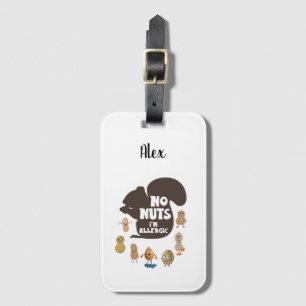Ingen Nöt I är Allergic Peanut Allergy Awareness Bagagebricka