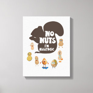 Ingen Nöt I är Allergic Peanut Allergy Awareness Canvastryck