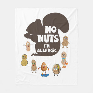 Ingen Nöt I är Allergic Peanut Allergy Awareness Fleecefilt