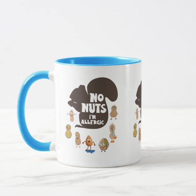 Ingen Nöt I är Allergic Peanut Allergy Awareness Mugg (Vänster)