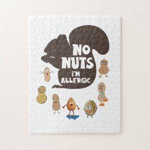 Ingen Nöt I är Allergic Peanut Allergy Awareness Pussel